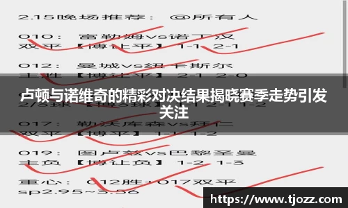 卢顿与诺维奇的精彩对决结果揭晓赛季走势引发关注